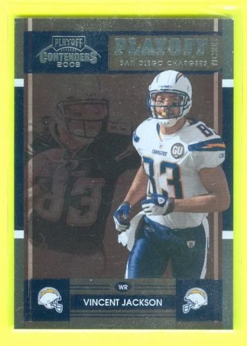 2008 CONTENDERS #81 Vincent Jackson PLAYOFF TICKET 81/100