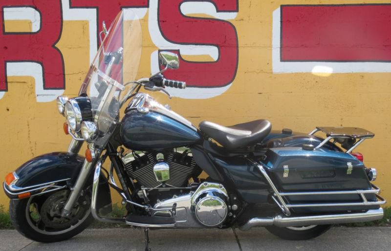 2010 Harley Davidson FLHP Sinister Blue Road King Police Motorcycle