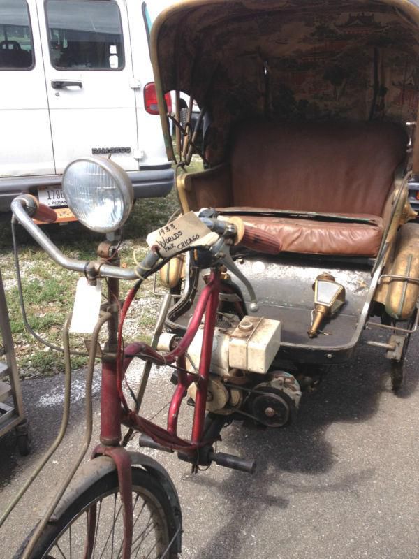 1933 chinese custom  rickshaw taiwain china for chicago world's fair rick shaw