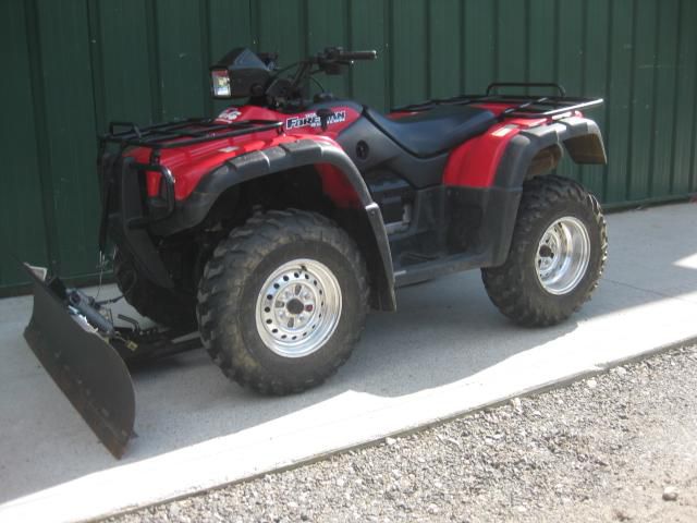 2001 HONDA RUBICON 500 MINT WITH PLOW $4,650, RED, Adult Owned, Always Garaged