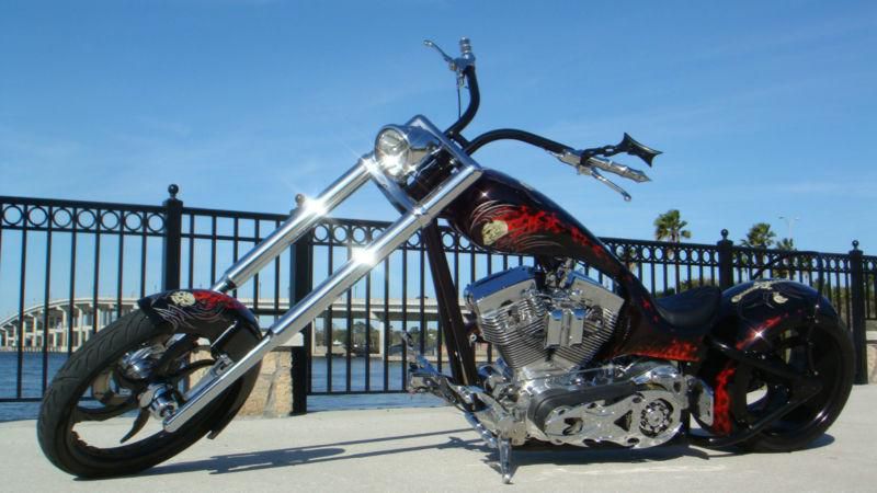2007 CUSTOM CHOPPER 330 REAR TIRE SOFT TAIL POLISHED REVTECH --> SEE VIDEO