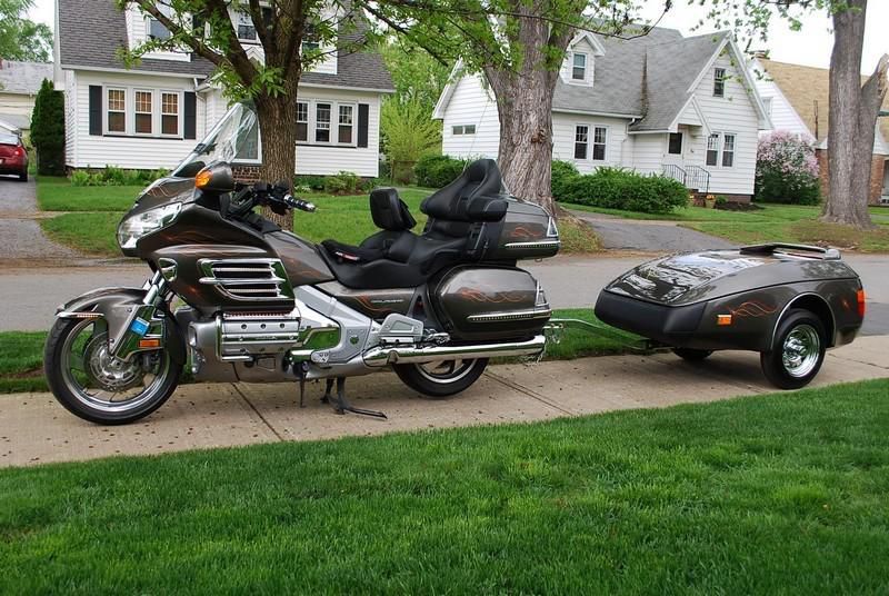 2009 GL1800 GoldWing and 2011 Champion Colorado Trailer together