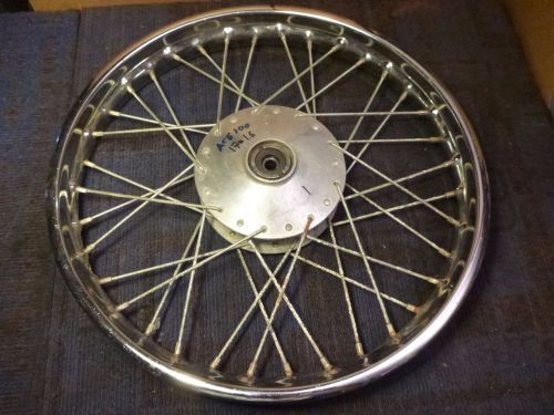 Hodaka Ace 100 front wheel rim hub chrome spoke 17&#034; Takasago #1