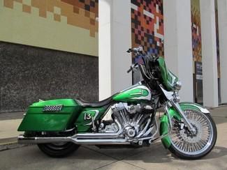 2007 Green Harley FLHT Electra Glide, Customized to be a Street Glide, Used
