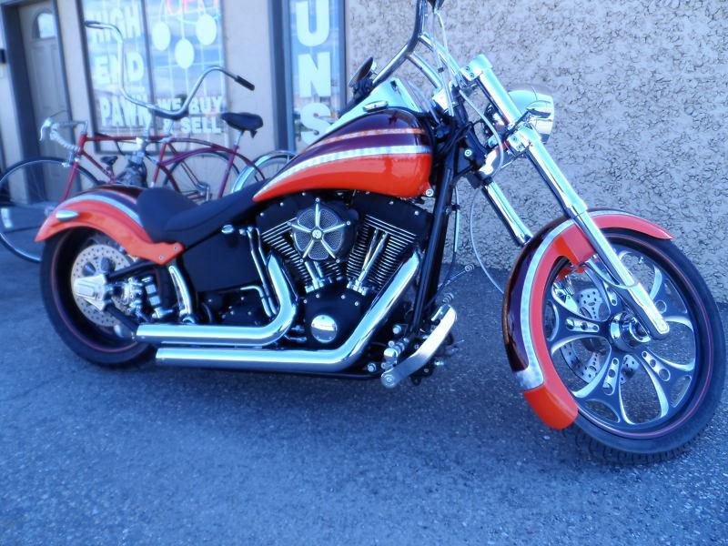 2004 harley night train with custom paint, rims chome front end air ride
