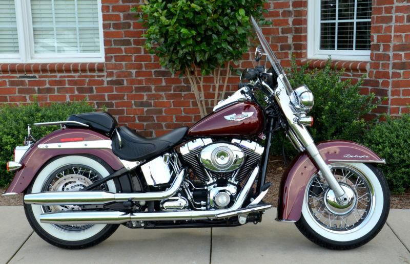 2007 harley davidson softail deluxe,black cherry pearl excellent bike 3,804miles