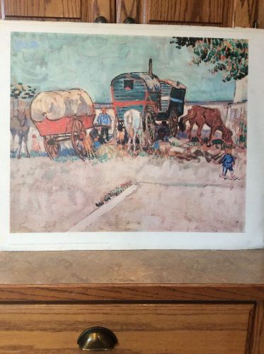 Vincent VanGogh (Dutch 185390) The Caravans Encampment Of Gypsies Print 20x24&#034;