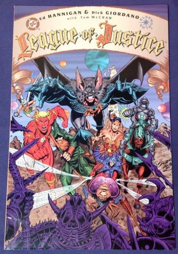 League of justice 1 1996 7.5-8 vf-/vf dc comics tpb ed hannigan dick giordano