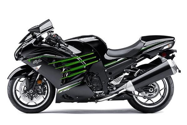 2013 kawasaki ninja zx-14r black-green  sportbike 