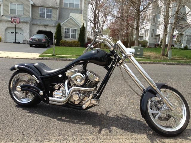 2004 bourget blackjack joker chopper with ace softail low miles black and chrome