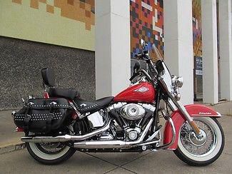 2010 Red Harley FLSTC Heritage Softail Classic