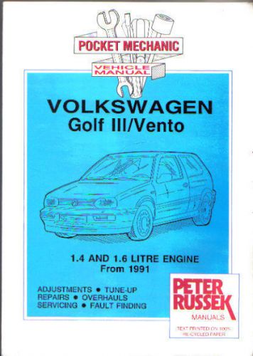 VW Volkswagen Golf III Vento 1.4 &amp; 1.6 litre from 1991 Russek Pocket Manual