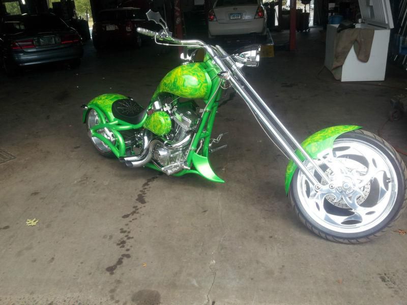 2009 Bourget Fat Daddy Chopper, Green, 117 S&S Custom, Must See