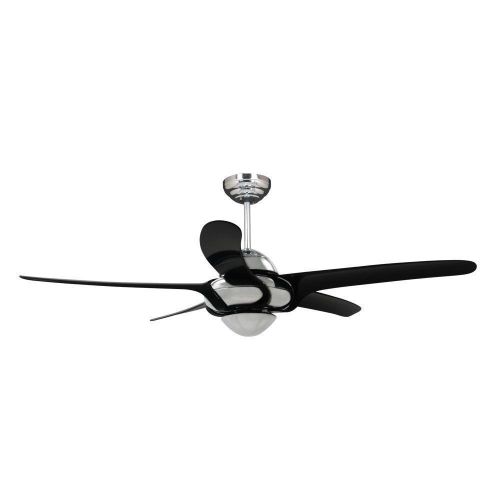 Vento Uragano 54 in. Chrome Indoor Ceiling Fan with 5 White Blades
