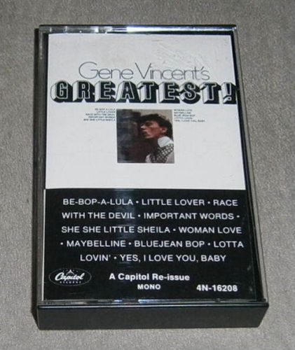 Gene vincent greatest  cassette tape rare oop